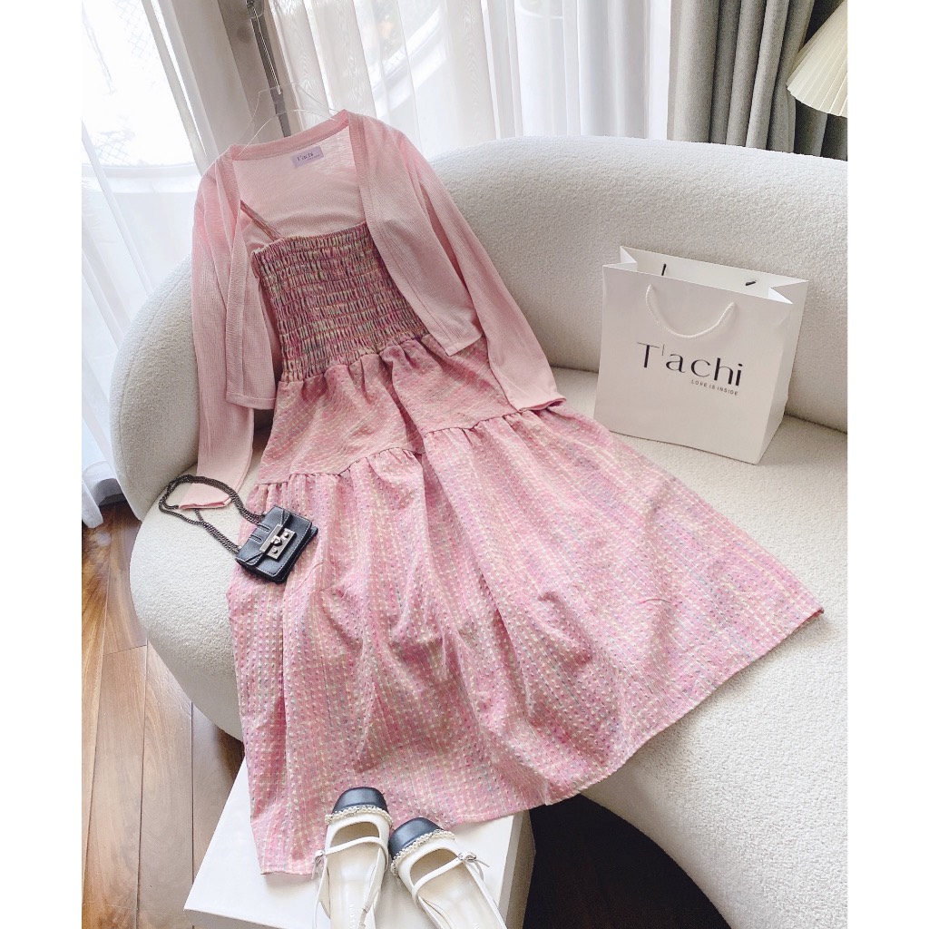 Đầm Dây Babydoll Kèm Áo Khoác Bigsize 55-100kg
