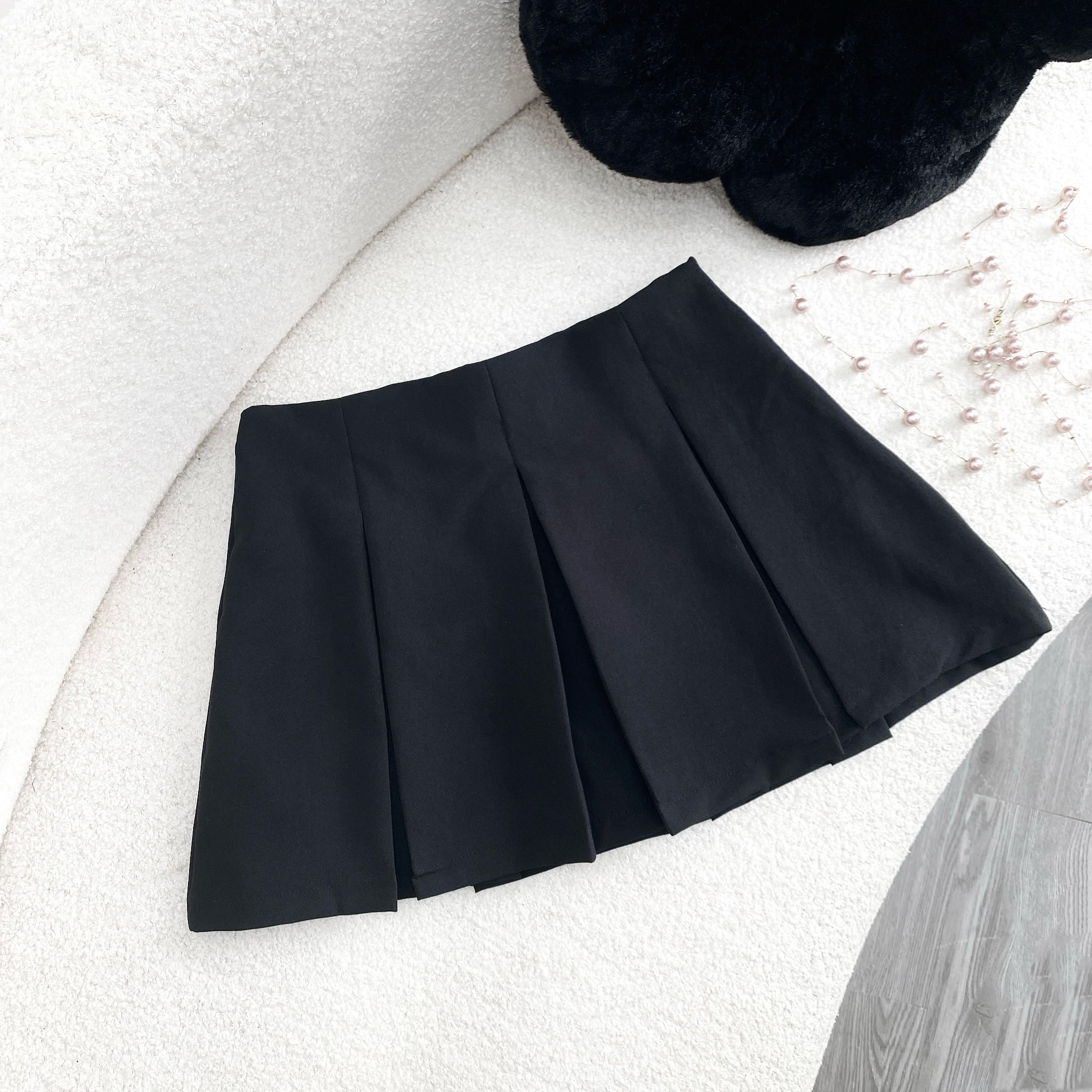 Chân váy tenis bigsize nữ ngắn xếp ly lưng cao vải tây mềm mát và đứng from style cá tính thời thượng 50-95kg CV405