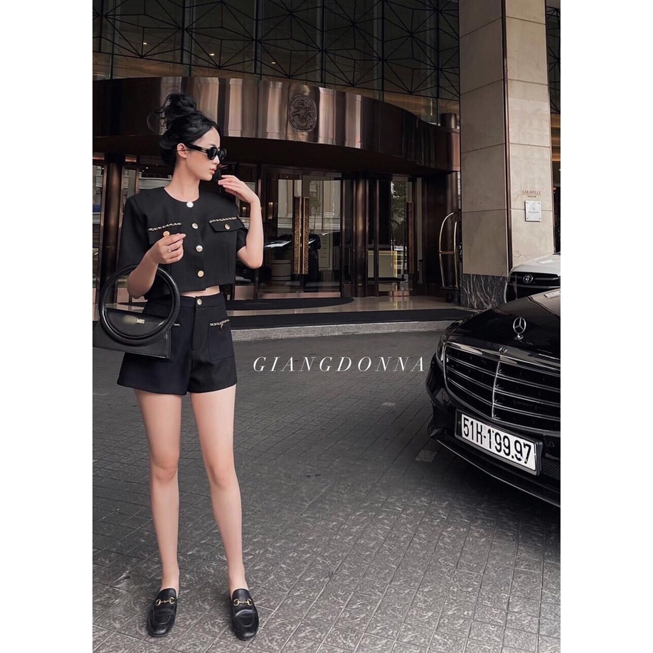 Set bộ vải thô nút vàng sang trọng bigsize