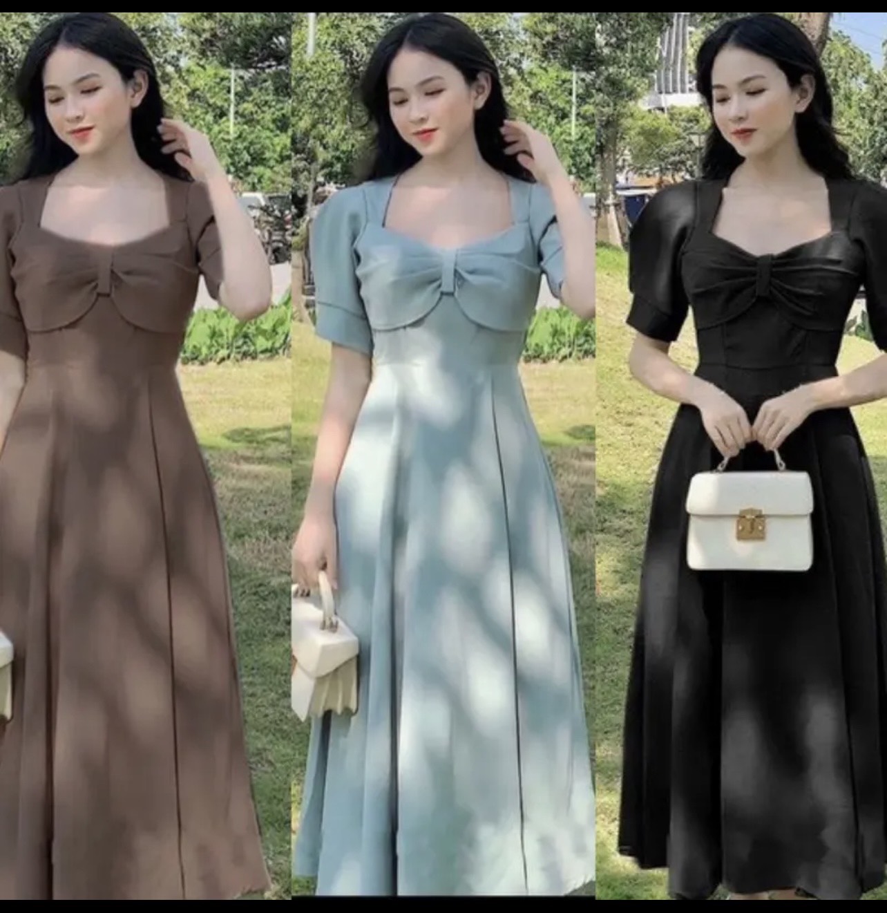 Đầm Cotton Lạnh Bigsize Nơ ngực