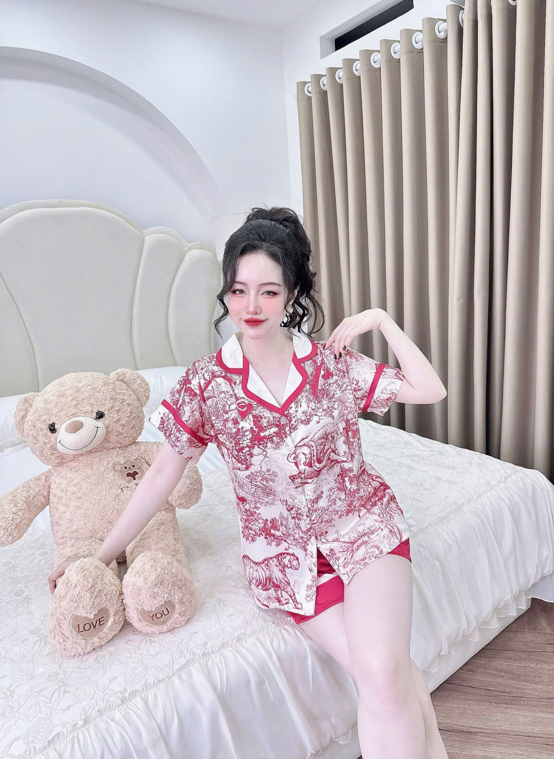 65-75kg Đồ Ngủ Pijama đùi 5d Bigsize Chubby, Đồ Ngủ Bigsize lụa Latin cao cấp mềm mại xinh xắn