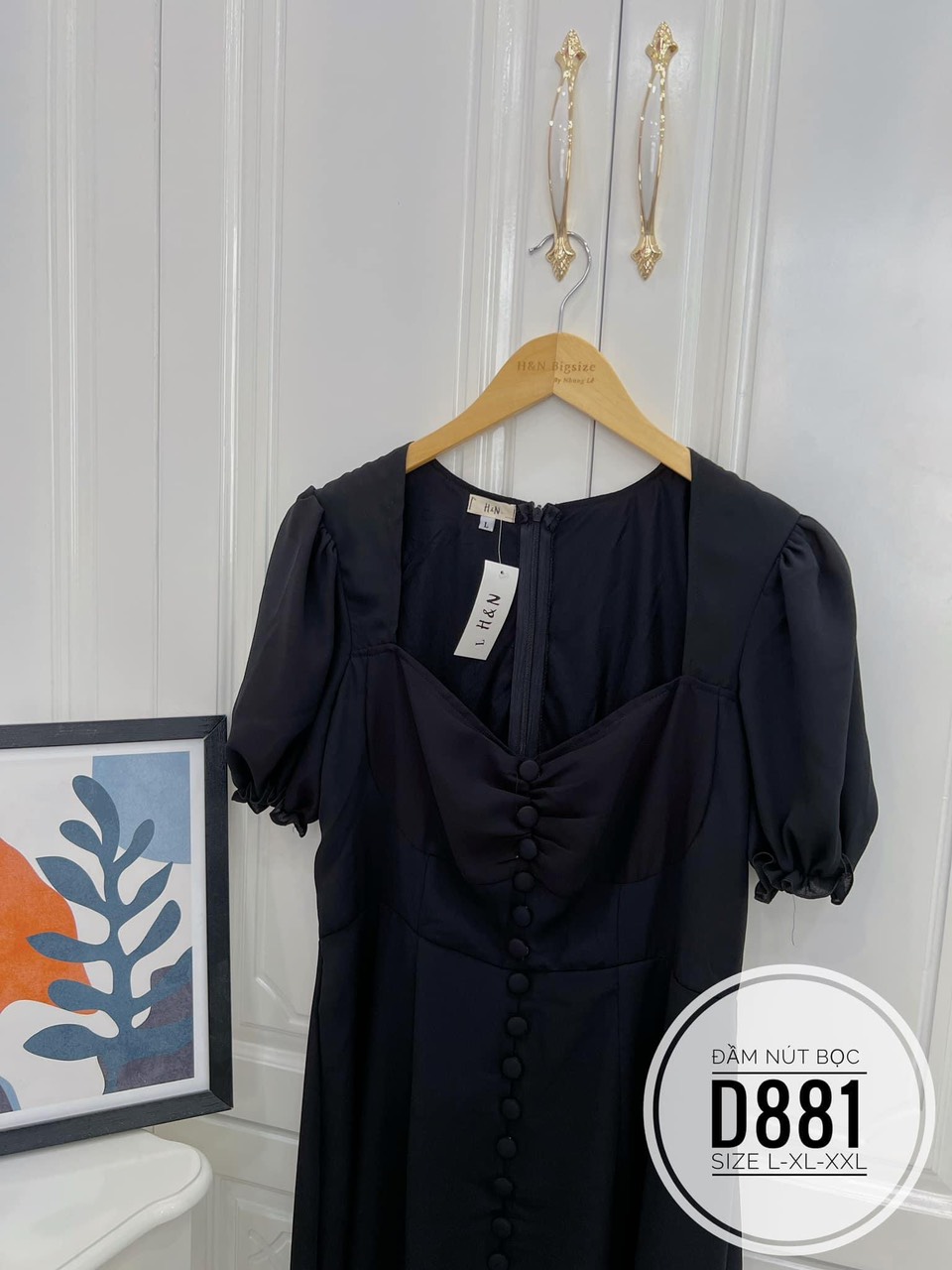 Đầm voan nút bọc Bigsize dáng dài D881