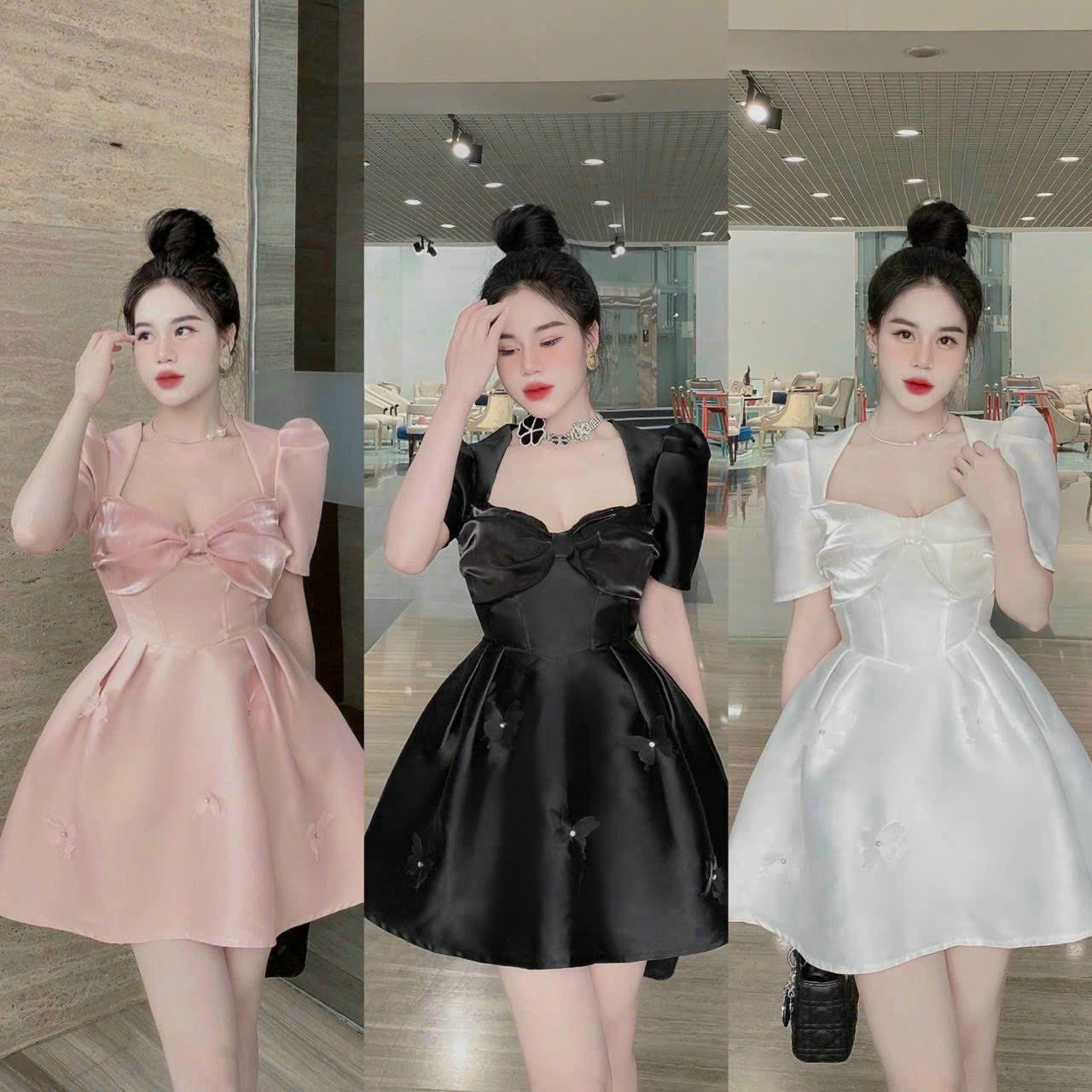 Đầm Tapta  NƠ Ngực Dự Tiệc Bigsize 55-100kg
