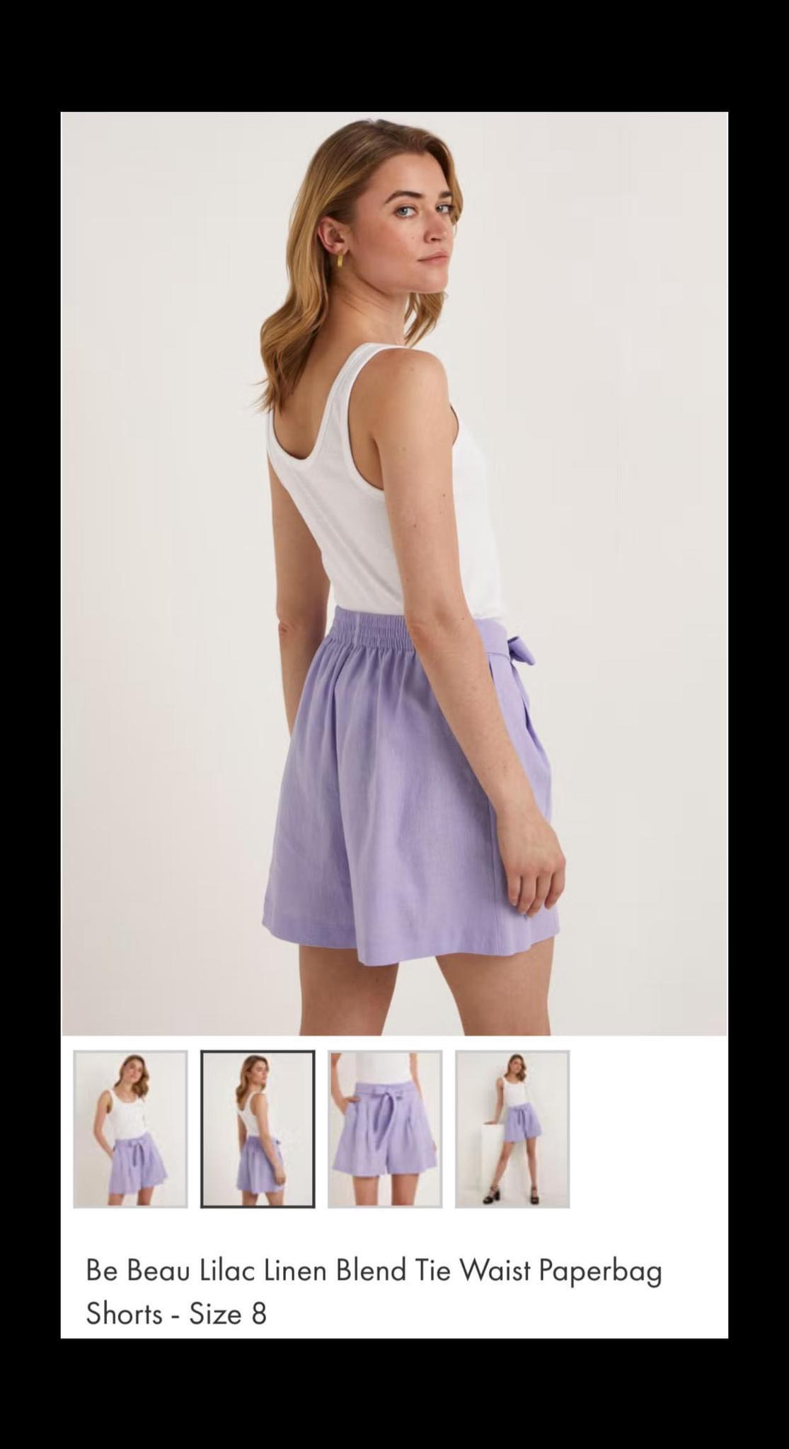 Quần Short Linen Màu Tím Bigsize 60-90kg