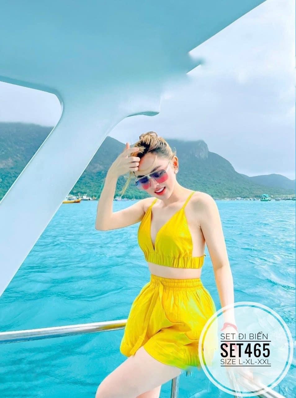 SET 3 MÓN BIKINI ĐI BIỂN ÁO CÚP + KHOÁC KÈM QUẦN BIGSIZE VẢI ĐŨI DẦY DẶN 60-95KG