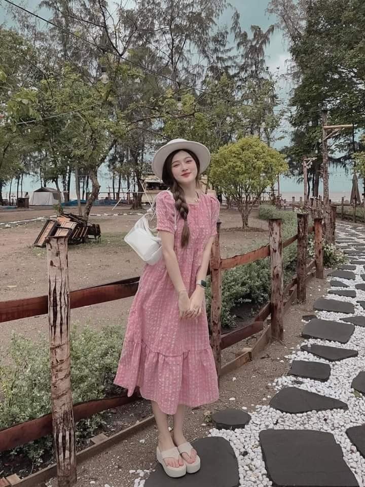 Đầm Babydoll Dài Hồng Cầu Vồng Bigsize 55-100kg