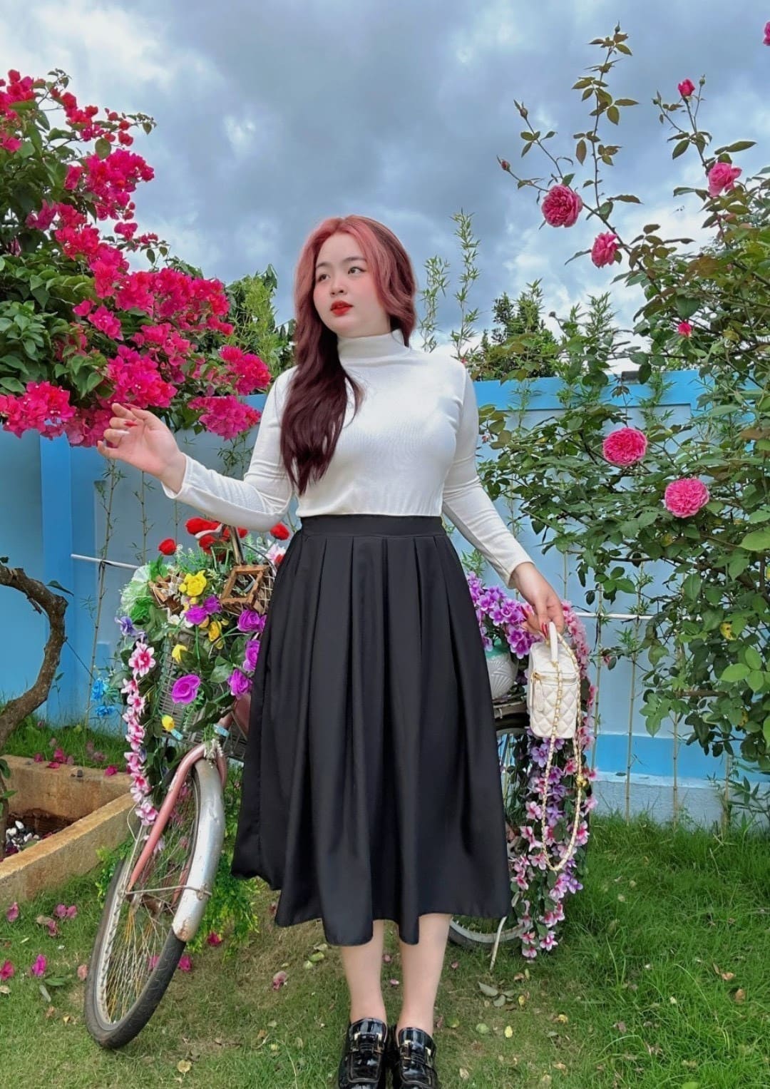 Chân Váy Xếp Ly Vải Thô Bigsize