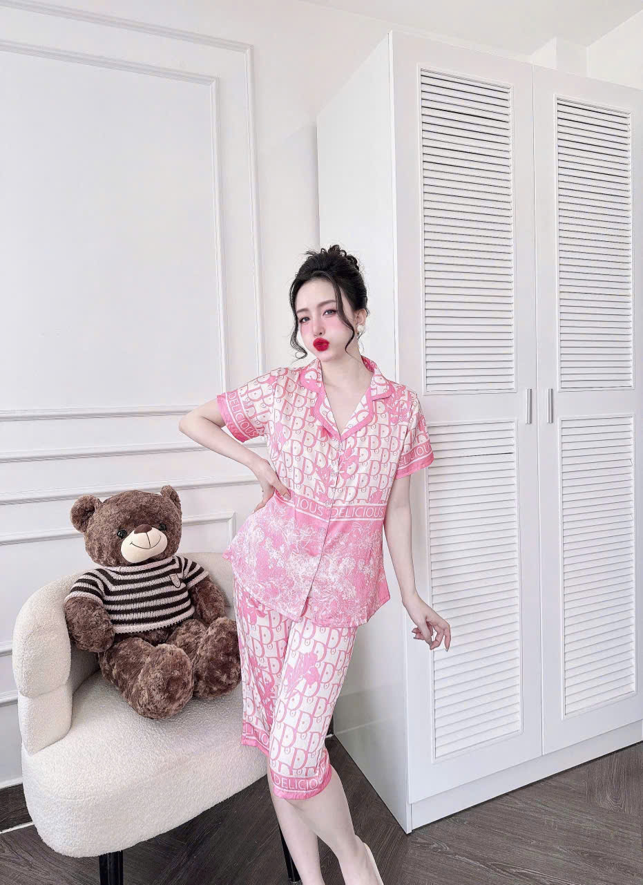 65-100kg Đồ Ngủ Pijama LỬNG 5d Bigsize Chubby, Đồ Ngủ Bigsize lụa Latin cao cấp mềm mại xinh xắn