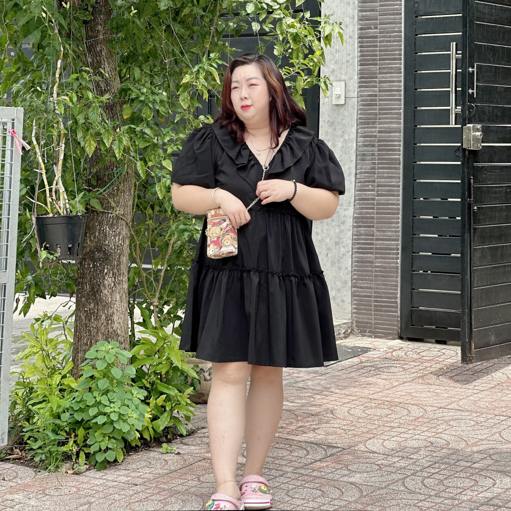 Đầm babydoll bigsize 60-90kg 1729