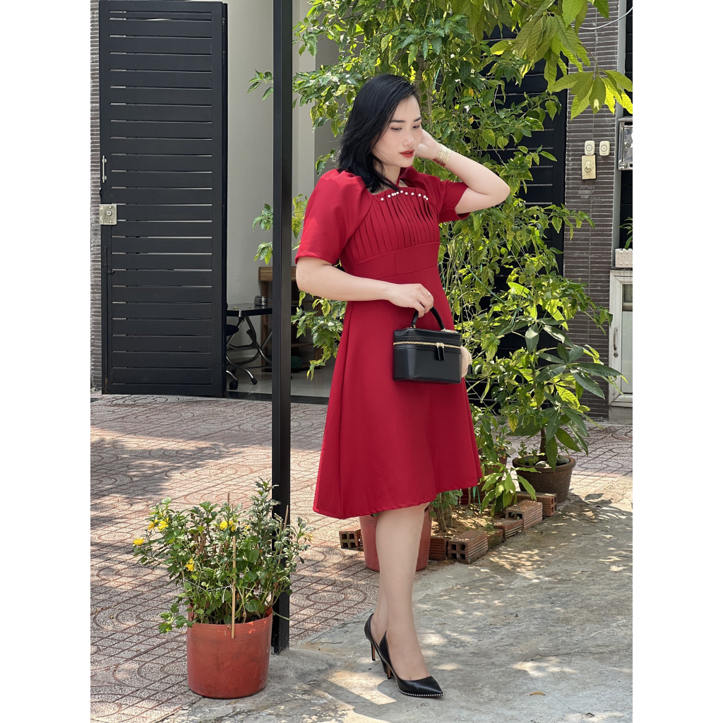 Đầm Cổ Yếm Ngọc Trai Bigsize 1740
