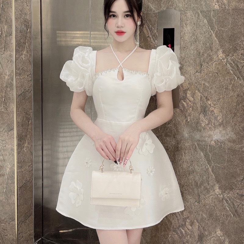 Đầm Tapta Thiết Kế Bigsize Cột Cổ Đính Đá