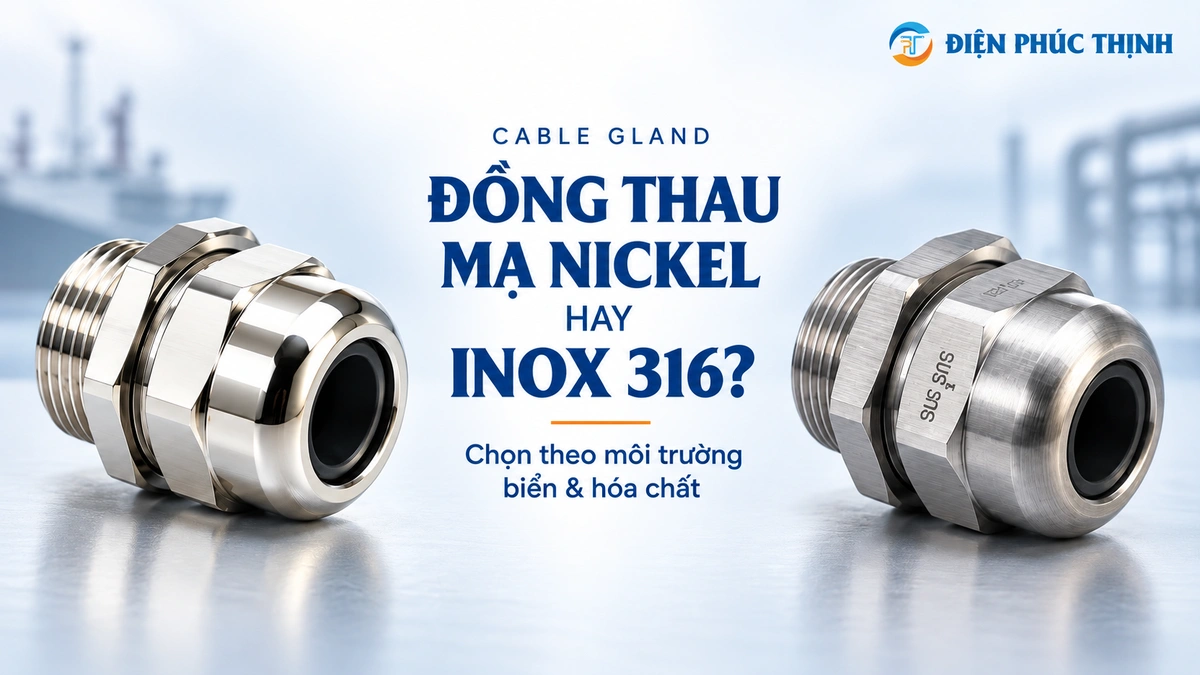 Cable Gland Đồng Thau Mạ Nickel Hay Inox 316 Cho Môi Trường Biển Và Hóa Chất?