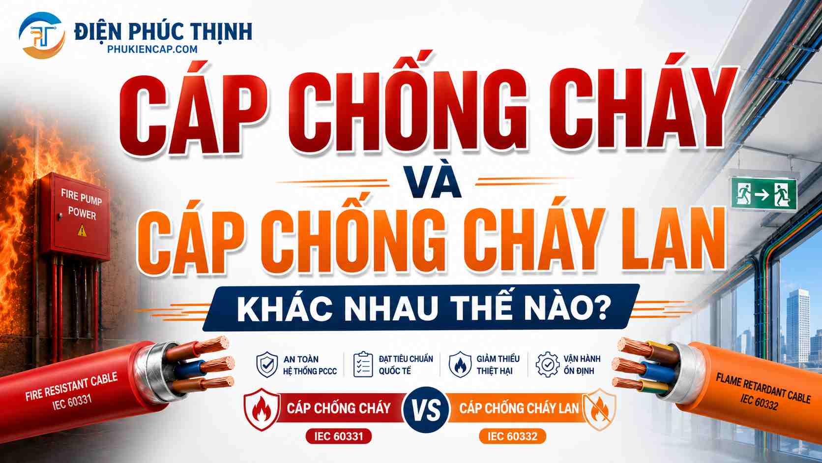 Cáp Chống Cháy Và Cáp Chống Cháy Lan Khác Nhau Thế Nào?