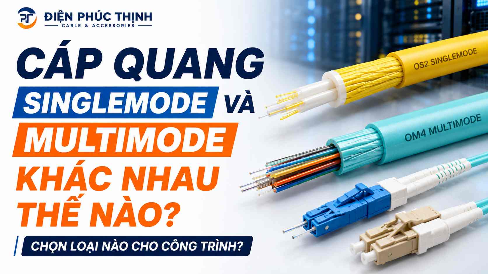 Cáp Quang Singlemode Và Multimode Khác Nhau Thế Nào? Chọn Loại Nào Cho Công Trình?