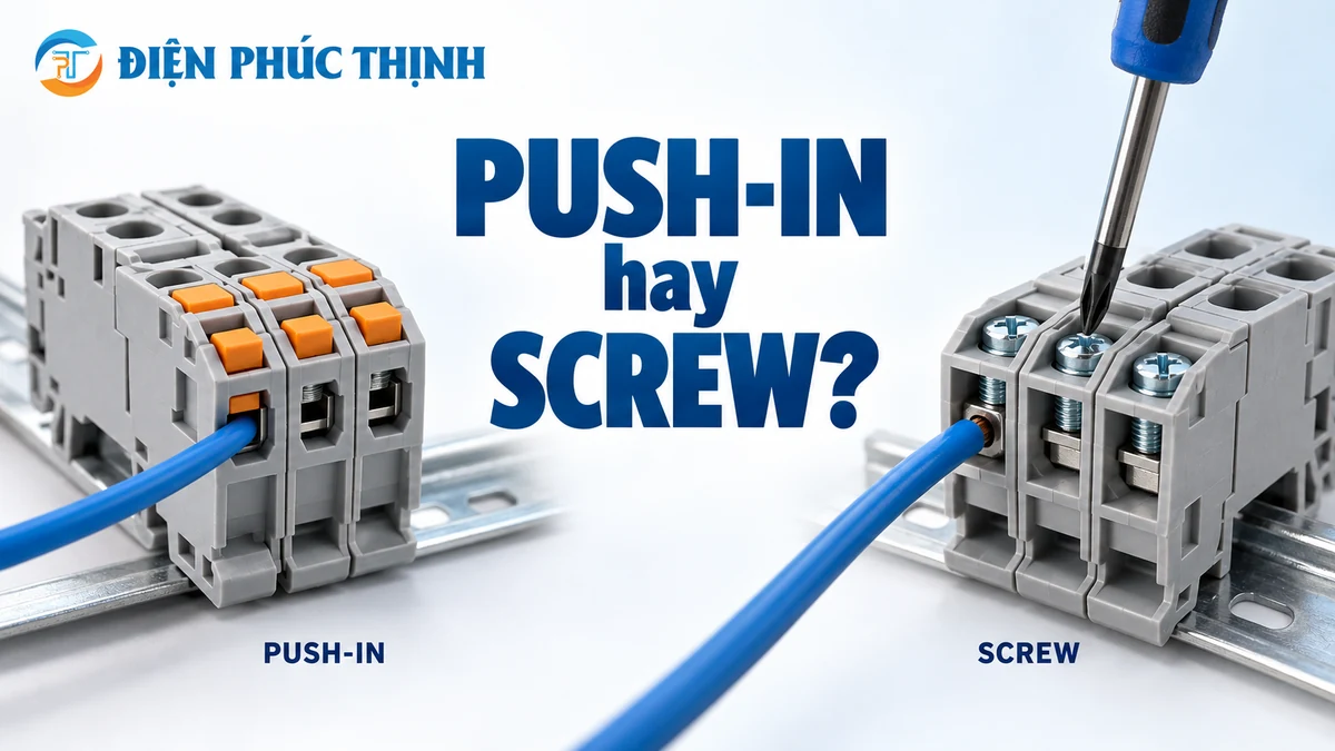 Cầu Đấu Push-in Hay Cầu Đấu Bắt Vít (Screw Terminal): Chọn Loại Nào?
