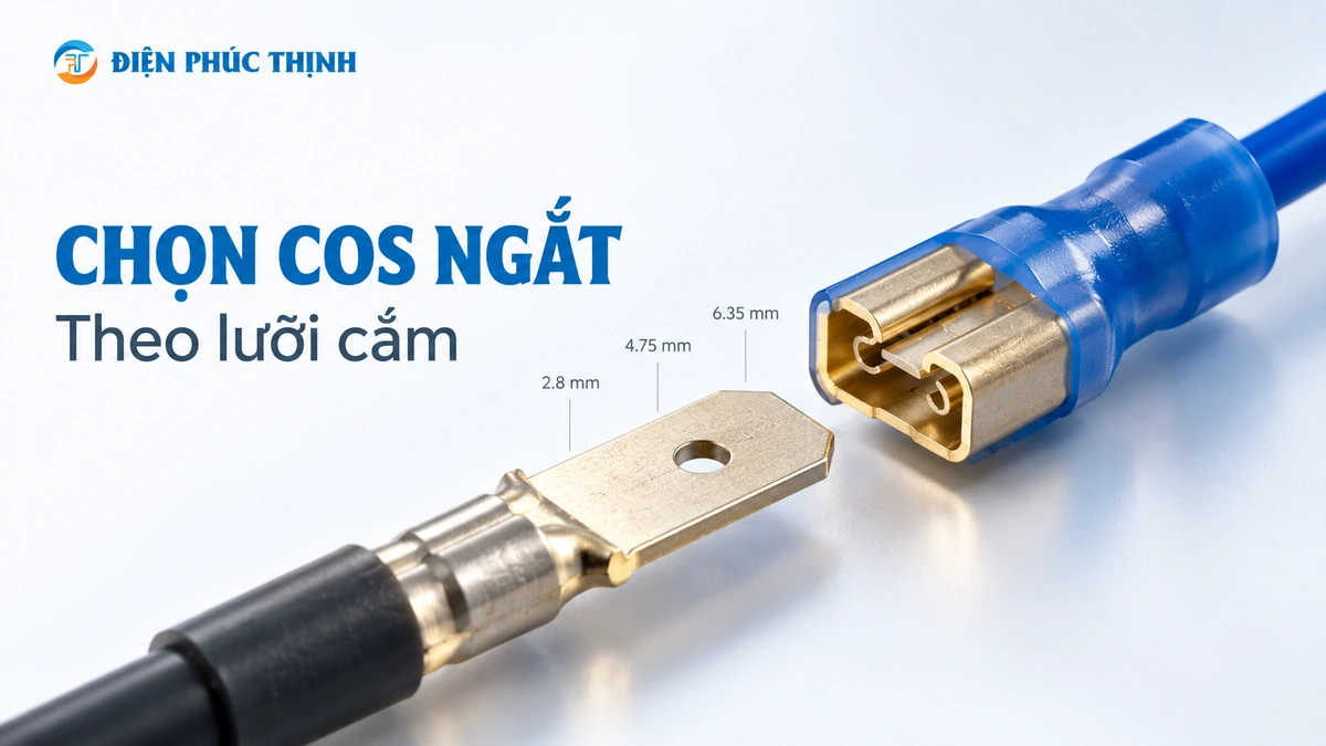 Cách Chọn Cos Ngắt Theo Bề Rộng Và Độ Dày Lưỡi Cắm: 2.8, 4.75 Hay 6.35 mm?