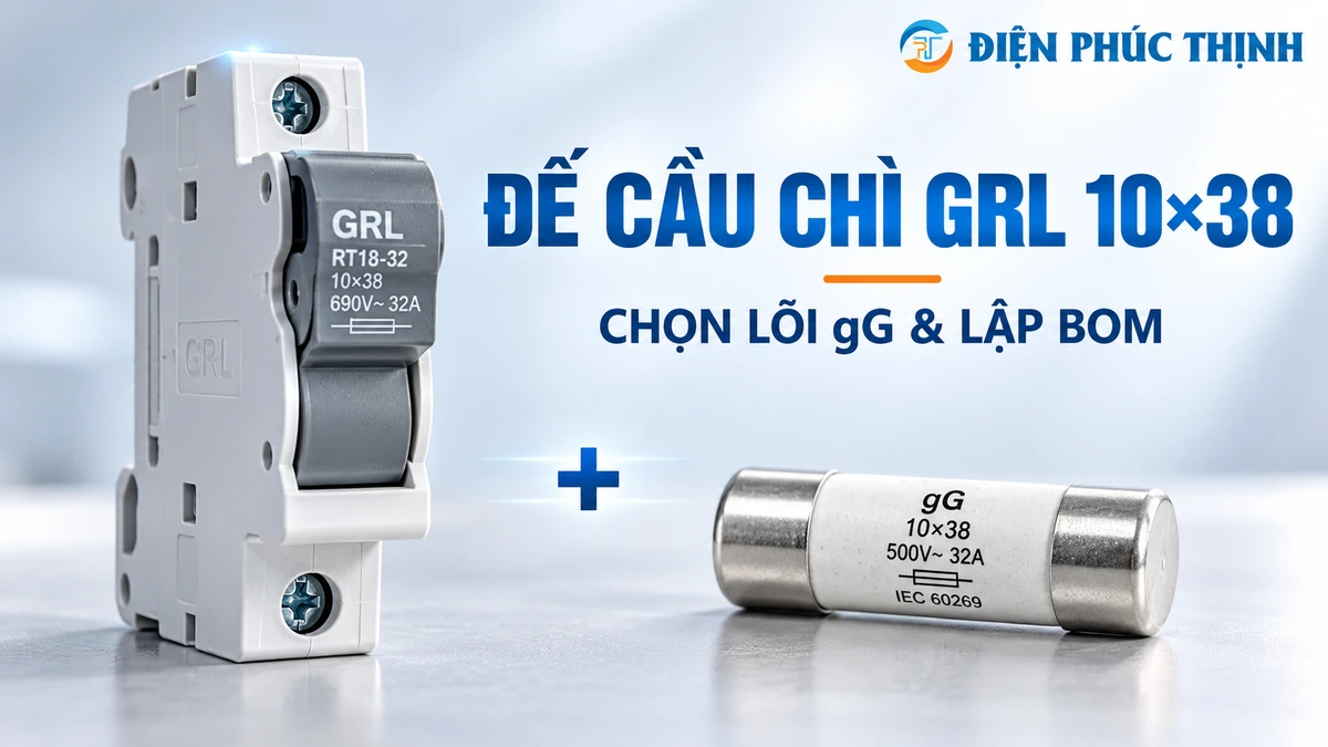 Đế cầu chì GRL 10×38: Chọn lõi cầu chì gG và lập BOM thế nào cho đúng?