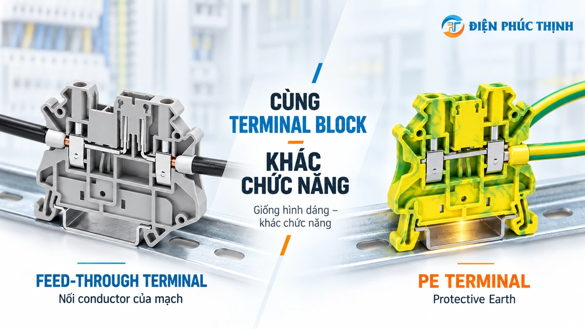 Feed-Through Terminal Và PE Terminal Khác Nhau Thế Nào?