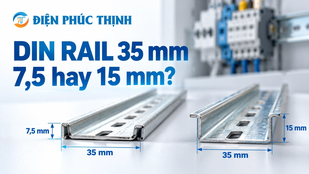 Thanh DIN 35×7,5 Và 35×15 Khác Nhau Thế Nào? Chọn Theo Thiết Bị Ra Sao?