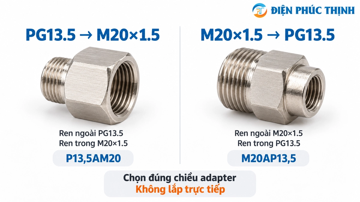 Ortac OMRL04-R M20 và ORL04-R PG13.5 cùng dải kẹp 6 đến 12 mm nhưng khác ren