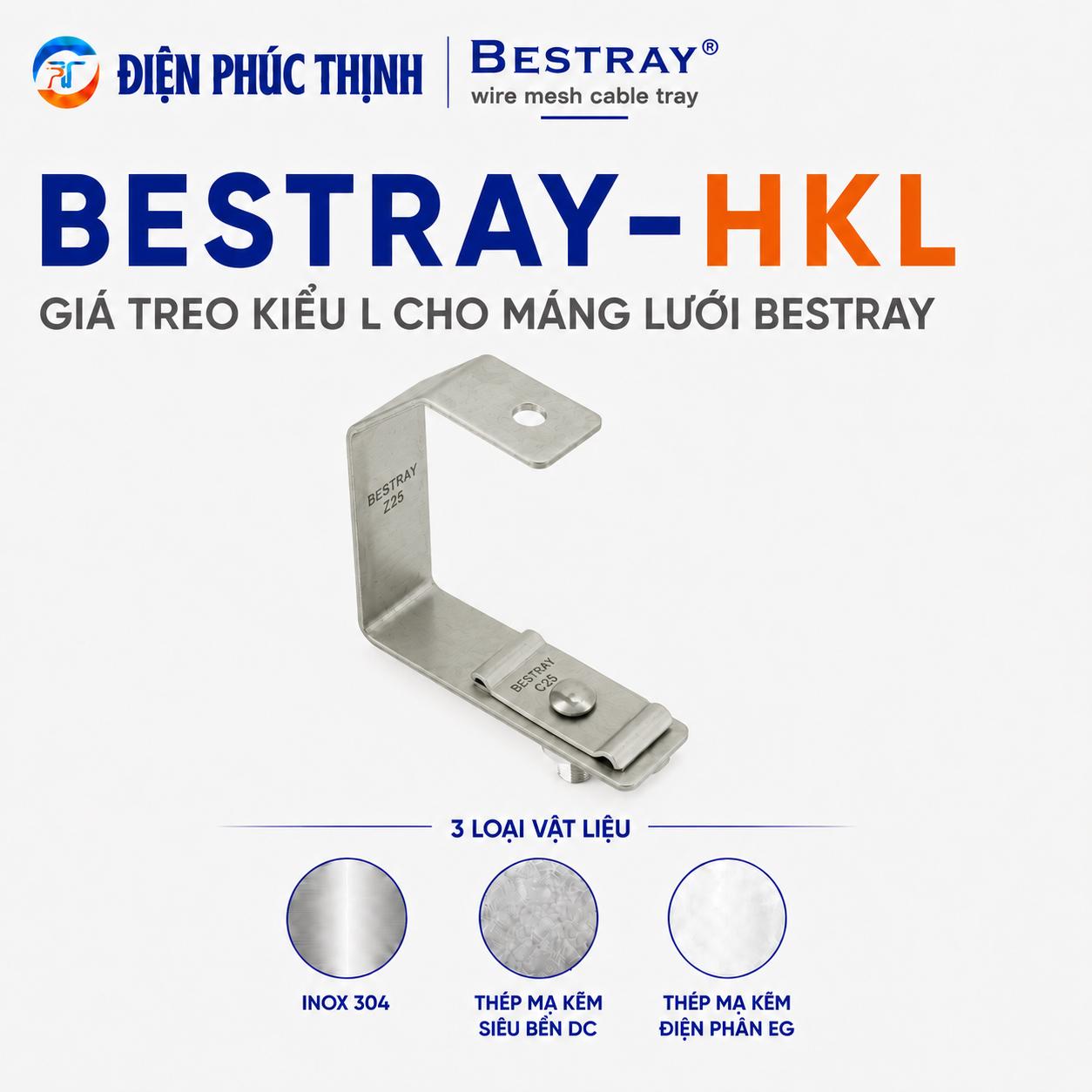 BESTRAY-HKL / Giá Treo Kiểu L Cho Máng Lưới Bestray