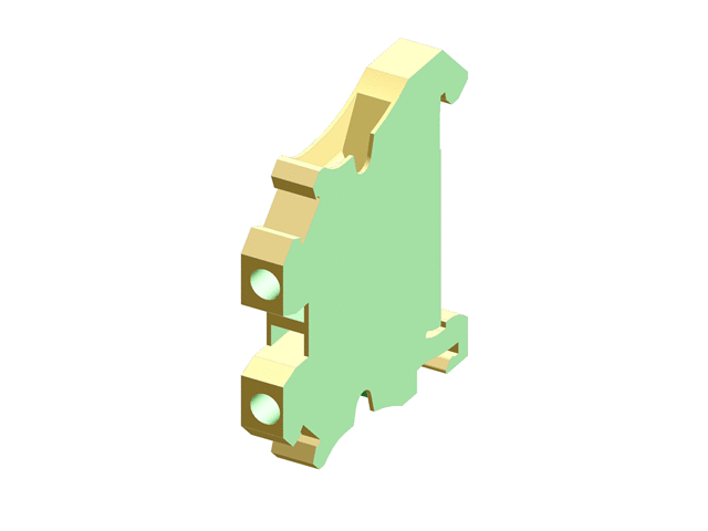 3044128 - Cầu đấu dây / Terminal Block UT 4-PE - vặn vít 4mm2, rộng 6.2mm, màu vàng-xanh lá - Phoenix Contact