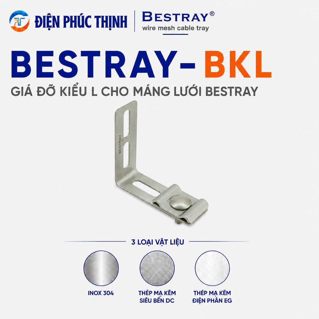 BESTRAY-BKL / Giá Đỡ Kiểu L Cho Máng Lưới Bestray