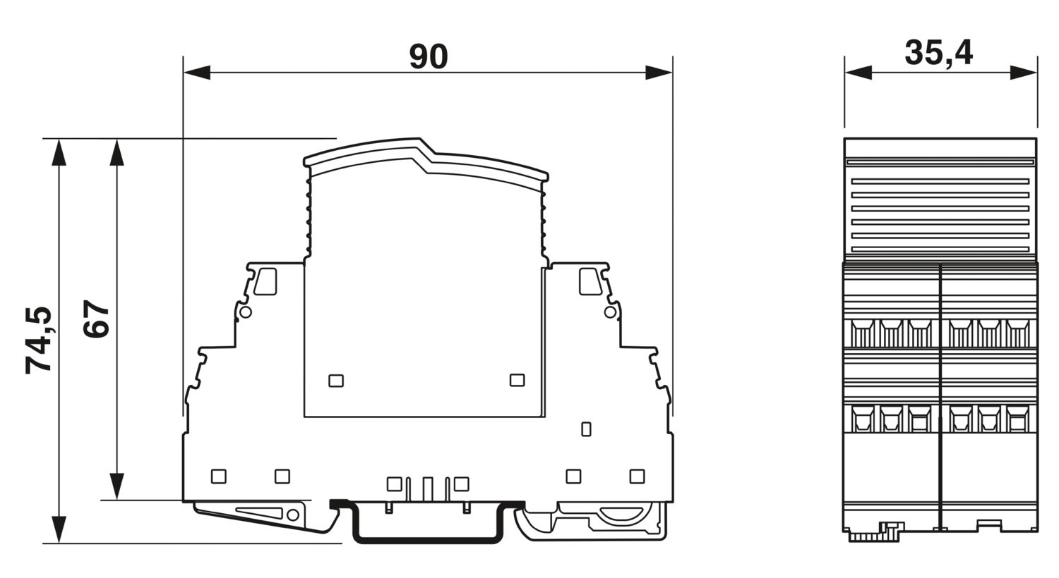 2905230 - Bộ Chống Sét Lan Truyền 3 Pha PLT-SEC-T3-3S-230-FM / Plug-in device protection hãng Phoenix Contact