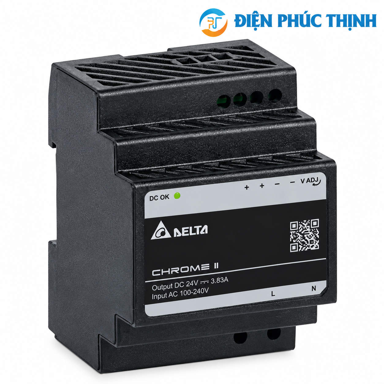 Bộ Nguồn Delta Chrome II DRC 24VDC 15W–100W DIN Rail