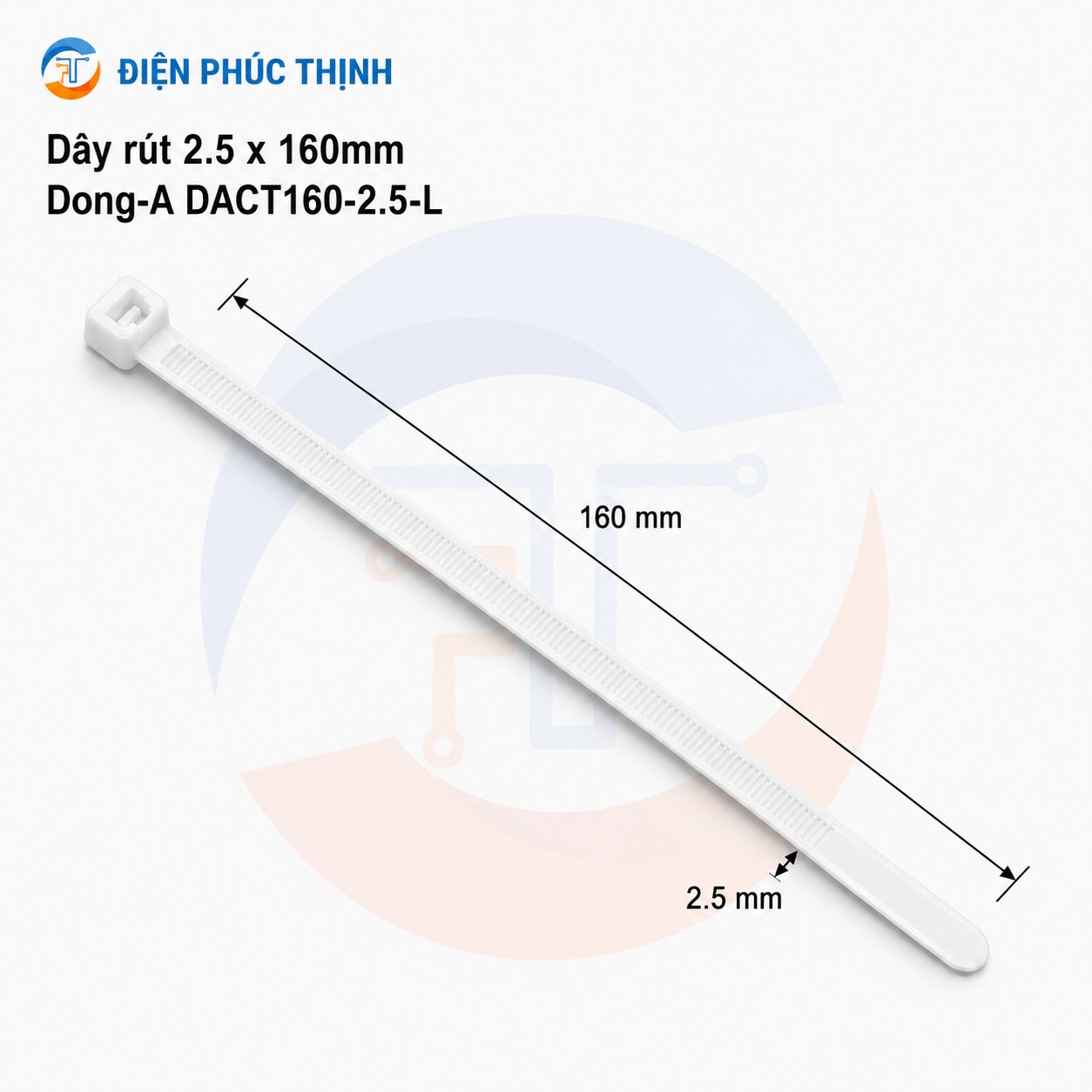 DONG-A-DACT160-2.5-L / Dây Rút Nhựa Dong-A 2.5x160mm
