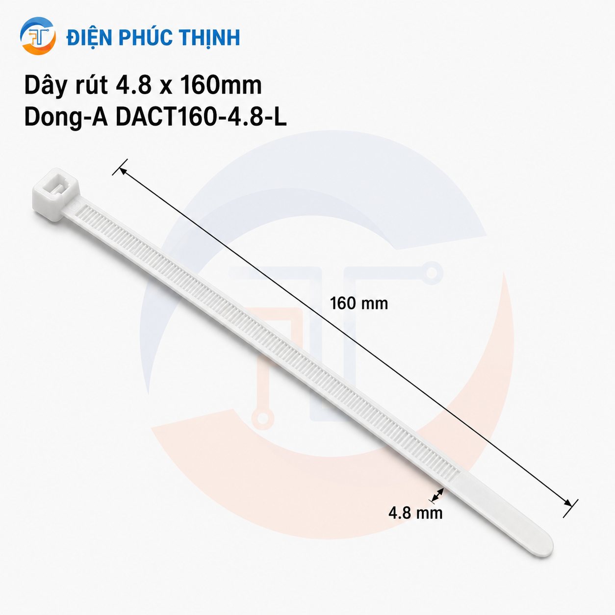 DONG-A-DACT160-4.8-L / Dây Rút Nhựa Dong-A 4.8x160mm