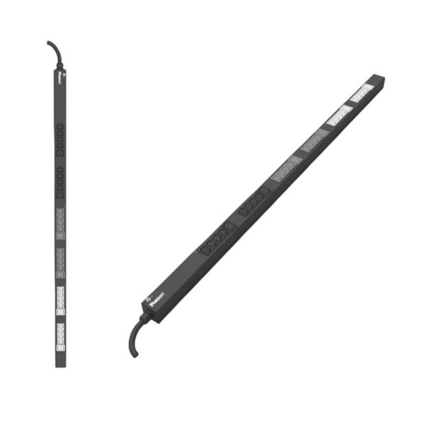 E30B13M / Thanh Phân Phối Điện Panduit - PDU Cơ Bản - 16A - (24)C13, (6)C19 - IEC 60309 2P+N+E 6h IP44-3M - Top Fed - Đen