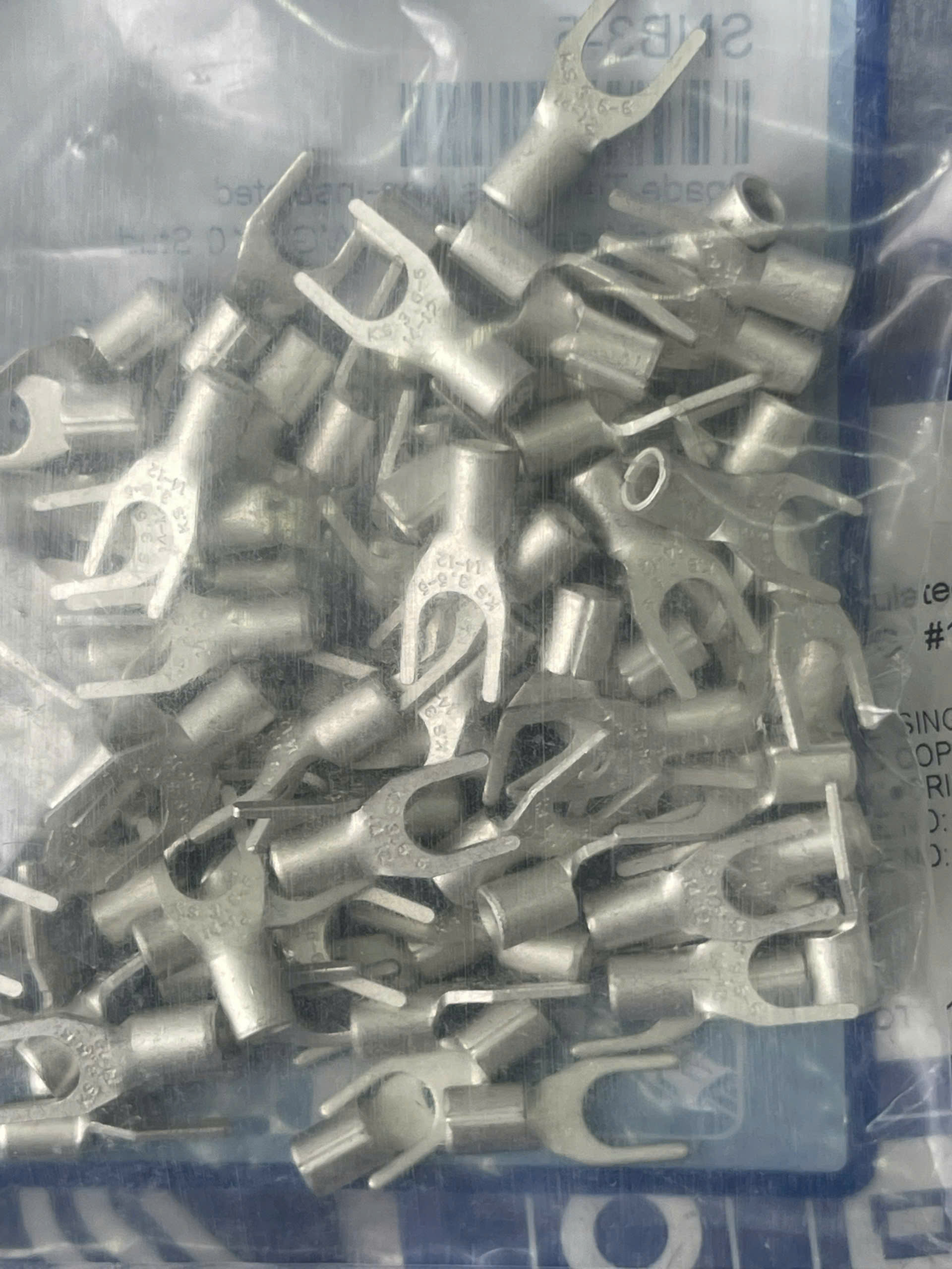 SNB3-5 /  Đầu Cosse Chỉa Trần Dẫn Điện KST 2.5-4 mm2 (100 Cái/Bịch) - NON-INSULATED SPADE TERMINALS