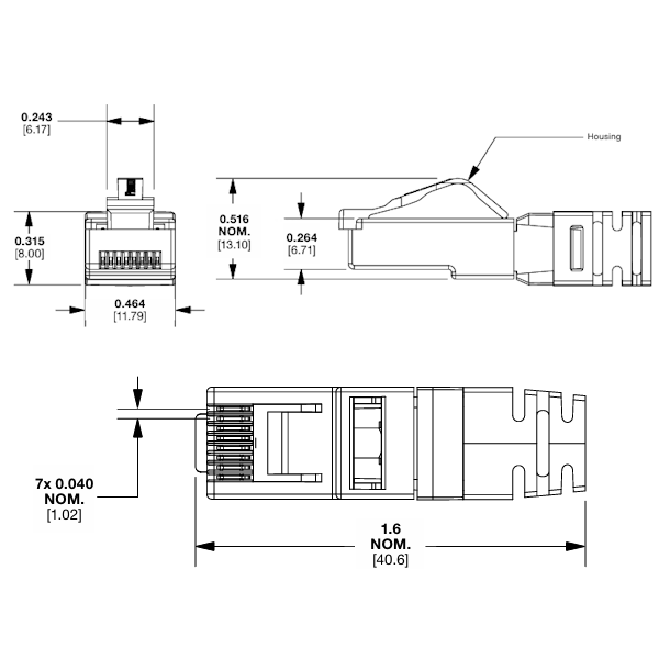 SP6X88-C / Hạt mạng RJ45 Panduit Pan-Plug® Loại 6 - 23-24 AWG SP6X88-C