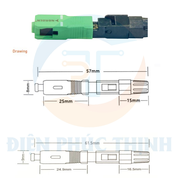 37-SLC3  / Đầu Nối Nhanh Norden LC/APC Singlemode