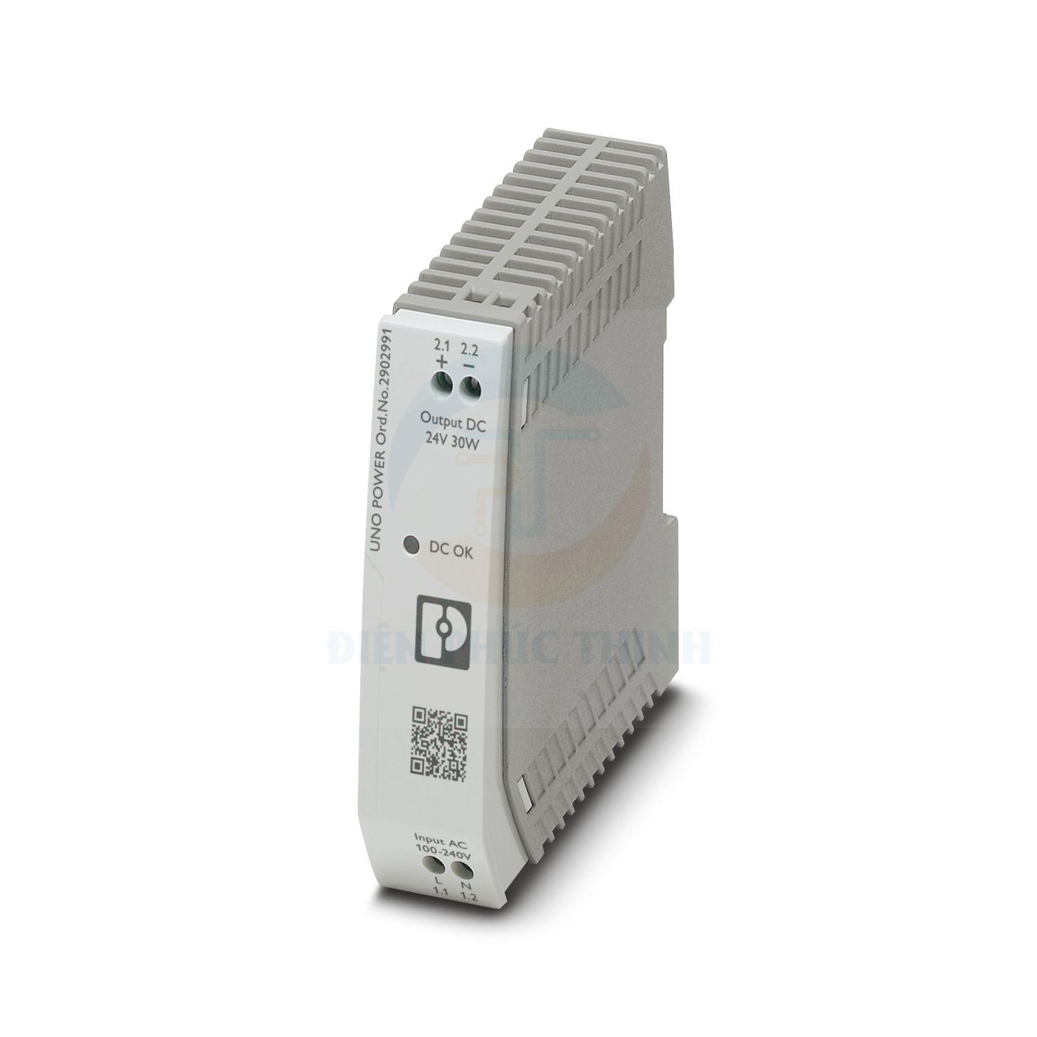 2902991 - Bộ cấp nguồn / Power supply unit UNO-PS/1AC/24DC/ 30W hãng Phoenix Contact