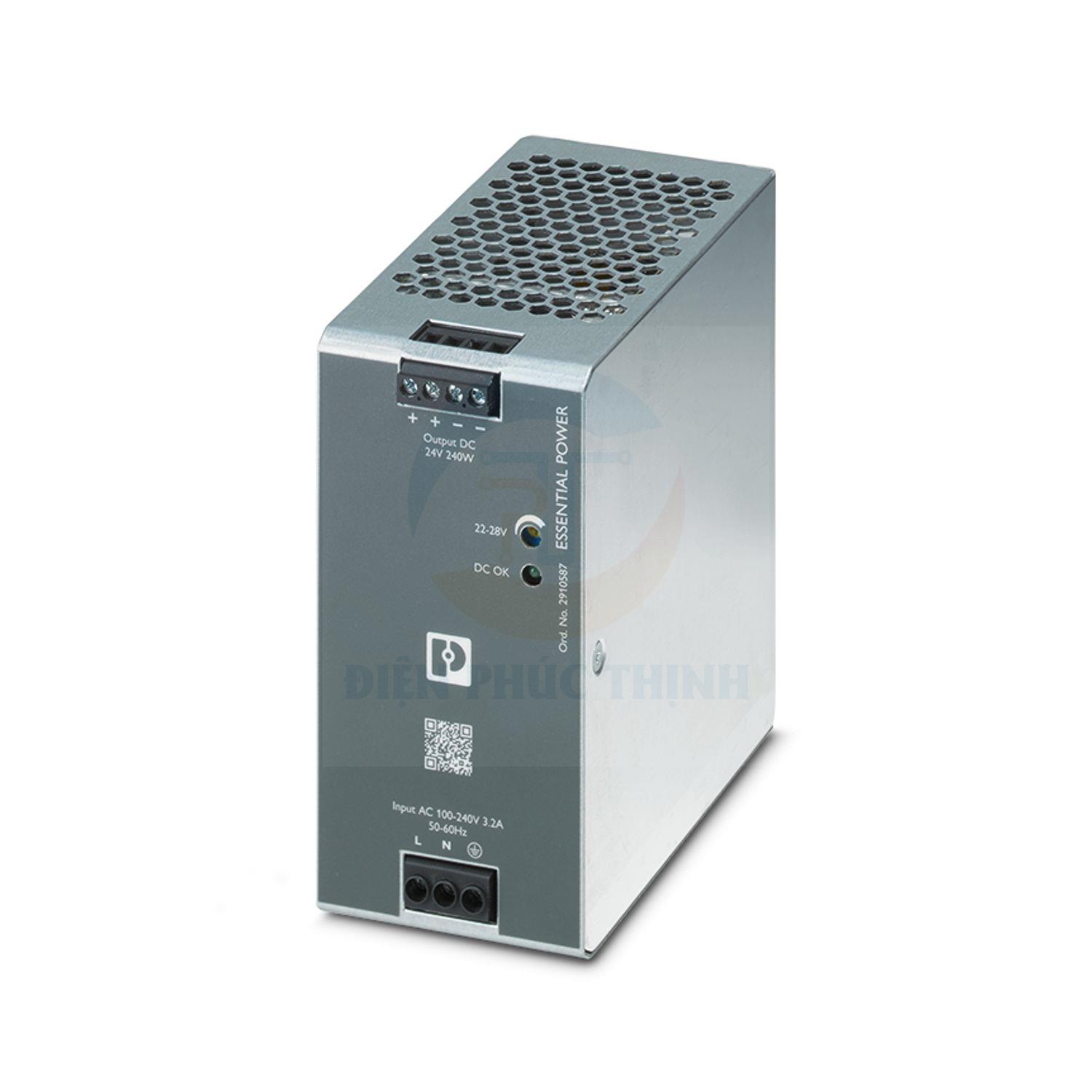 2910587 - Bộ cấp nguồn / Power supply unit ESSENTIAL-PS/1AC/24DC/240W/EE hãng Phoenix Contact
