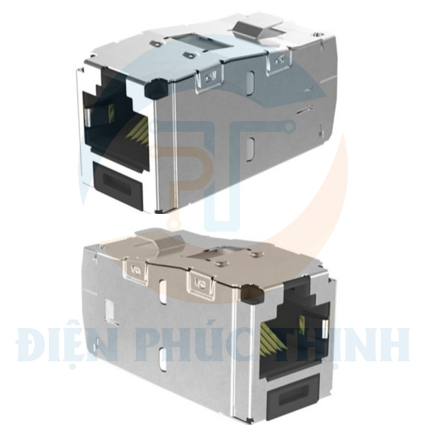 CJS6X88TGY / Mô-đun Giắc Cắm Có Vỏ Bọc Panduit RJ45 - Cat 6A TG - Đen
