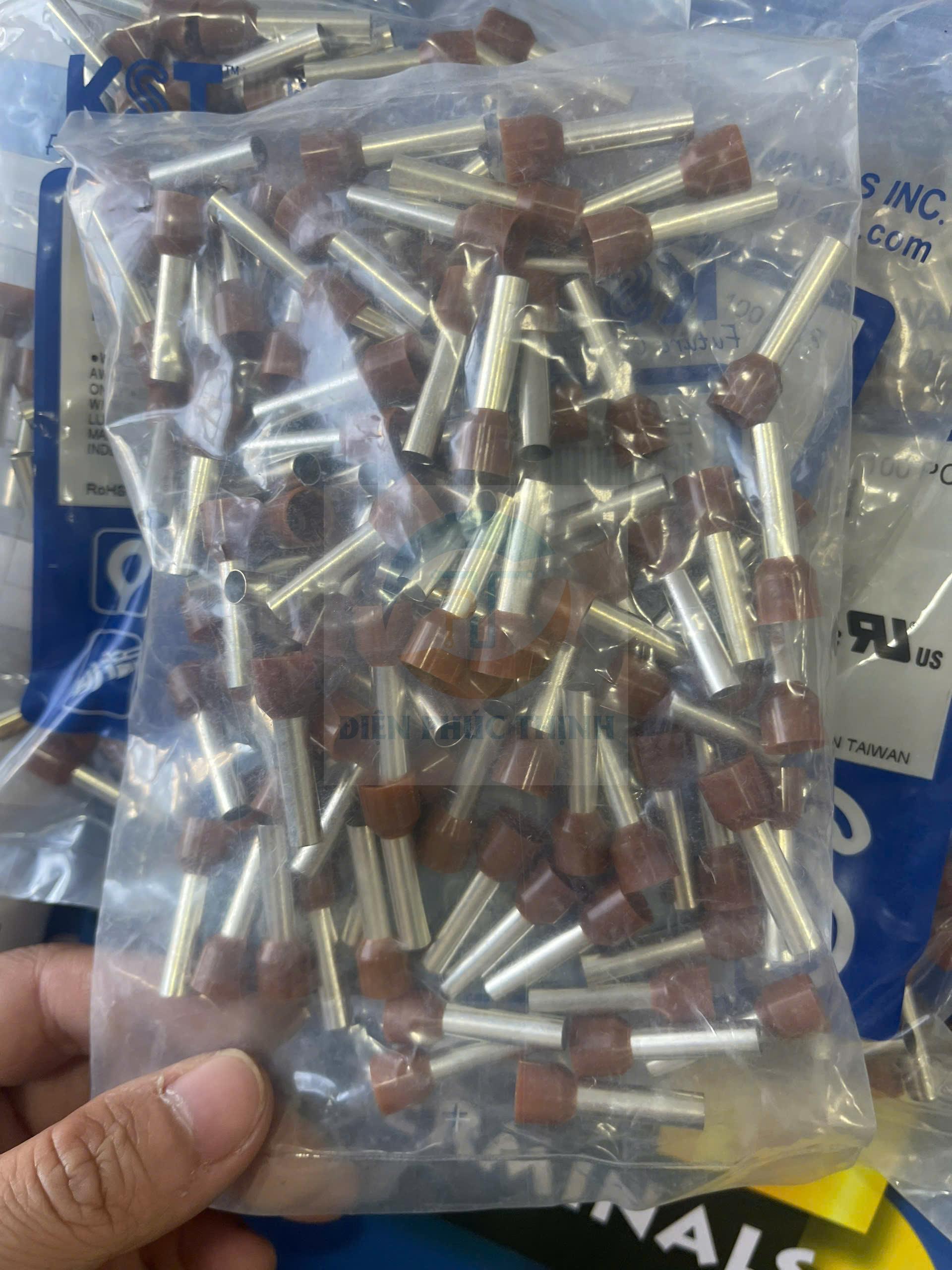 KST-E10-18 / Đầu cosse pin rỗng bọc nhựa 10 mm2 - NYLON-INSULATED CORD END TERMINALS (E SERIES) hãng KST