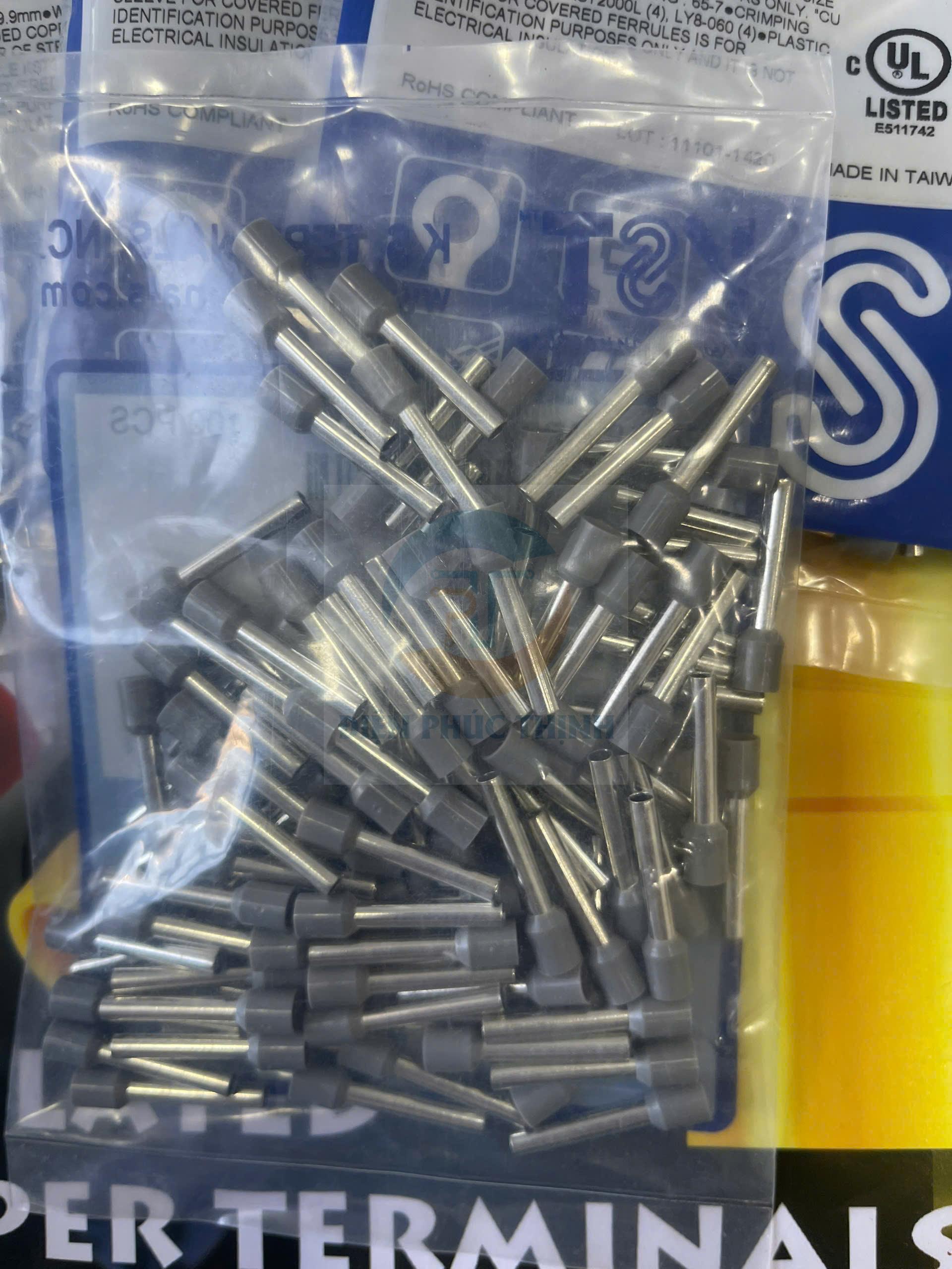 KST-E4018 / Đầu cosse pin rỗng bọc nhựa 4 mm2 - NYLON-INSULATED CORD END TERMINALS (E SERIES) hãng KST