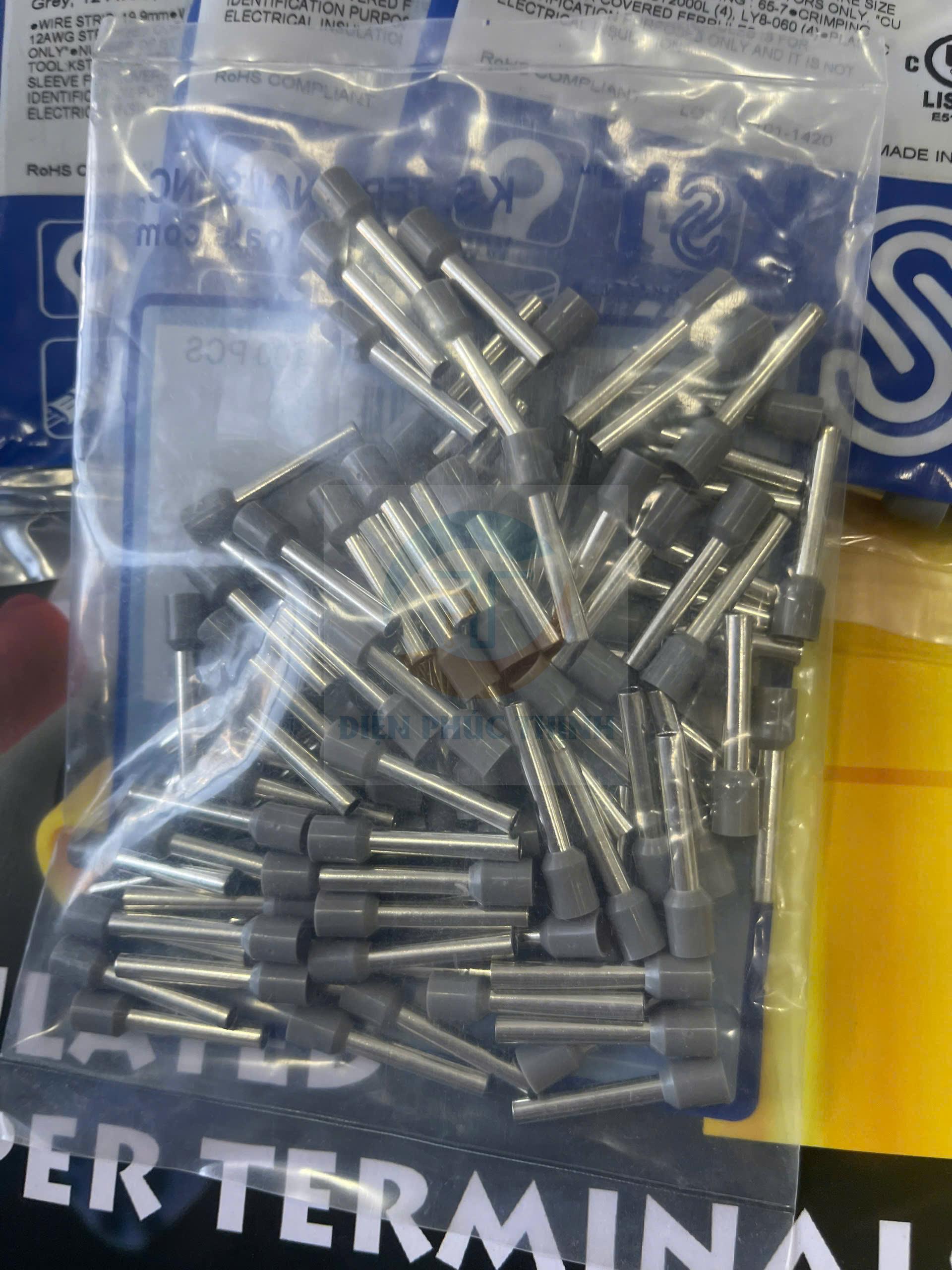 KST-E4018 / Đầu cosse pin rỗng bọc nhựa 4 mm2 - NYLON-INSULATED CORD END TERMINALS (E SERIES) hãng KST