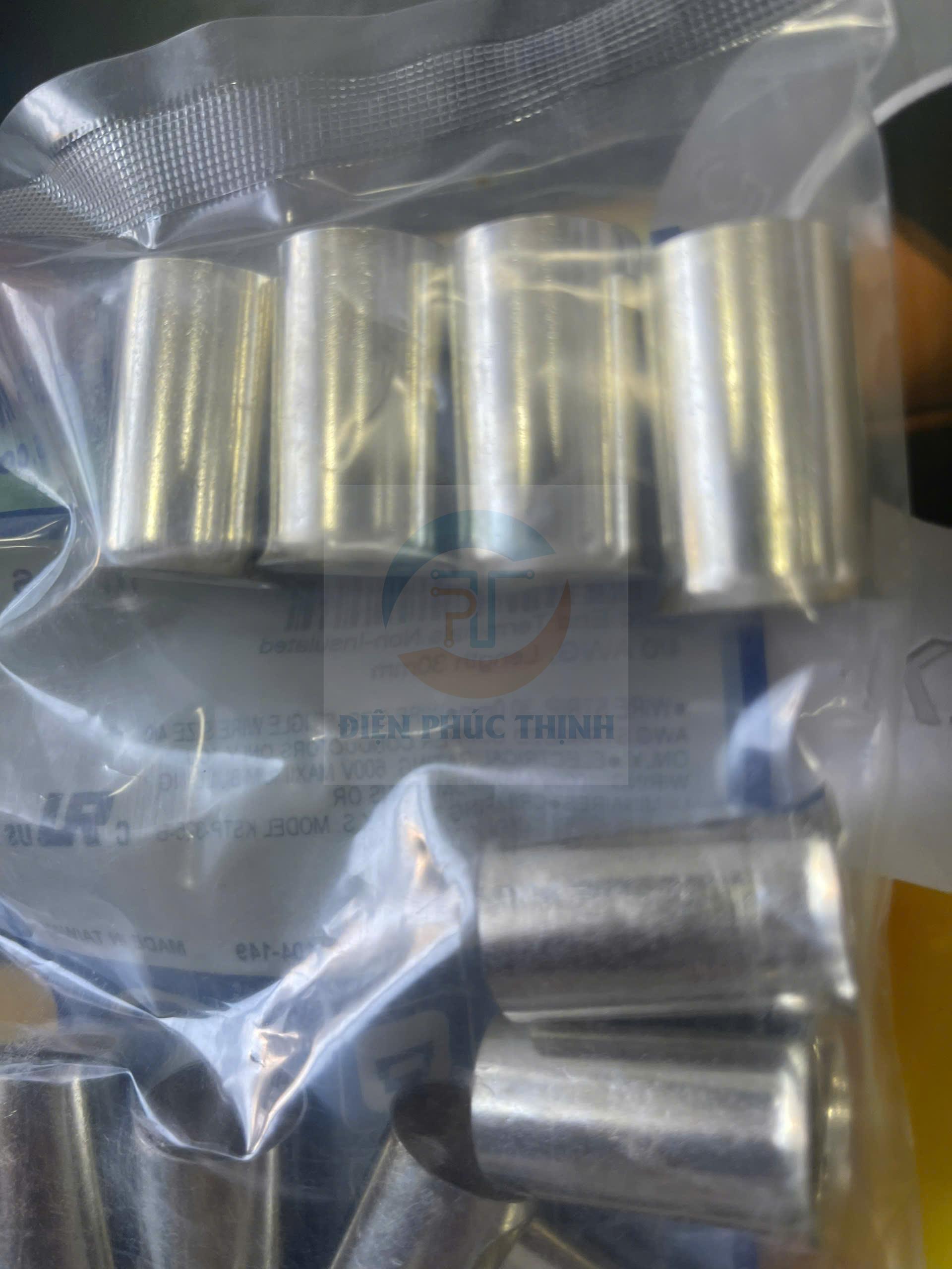 KST-EN120-30 / Đầu cosse pin rỗng trần 120 mm2 - NON-INSULATED CORD END TERMINALS - Bịch 10 cái