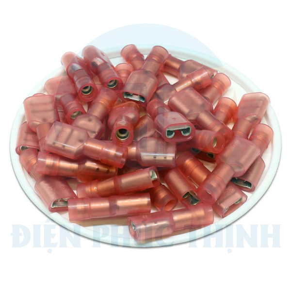 FDFNYD1-187(8) / Đầu Cosse Ngắt Phụ Cách Điện Nylon (Cái) Uốn Đôi KST 0.5-1.5 mm - NYLON-FULLY INSULATED DOUBLE CRIMP FEMALE DISCONNECTORS