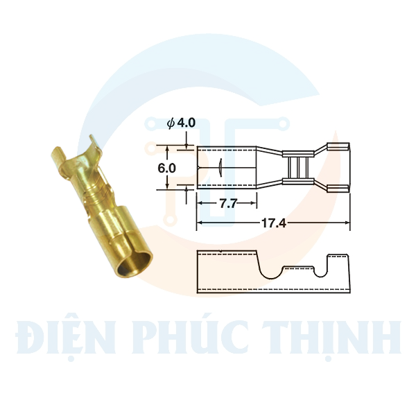 FRM400-02B9L / Đầu Cosse Cuộn Dập Liên Tục KST - BULLET TERMINAL
