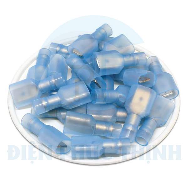 MDFNYD2-250 / Đầu Cosse Ngắt Phụ Cách Điện Nylon (Đực) Uốn Đôi KST 1.5-2.5 mm - NYLON-FULLY INSULATED DOUBLE CRIMP MALE DISCONNECTORS