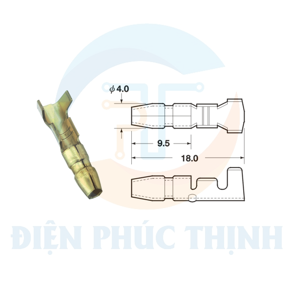 MPM400-01BT / Đầu Cosse Cuộn Dập Liên Tục KST - BULLET TERMINAL