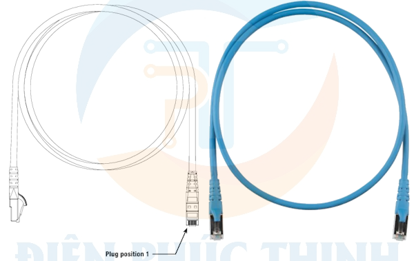 S6XPC1MBU / Dây nhảy đồng có vỏ bọc Panduit S/FTP - Cat6 - 26 AWG  - 1m S6XPC1MBU