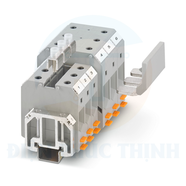 3010013 - Cầu đấu dây / Terminal Block UKH 95 - vặn vít 35-95mm2, dòng 232A, rộng 25mm, màu xám - Phoenix Contact