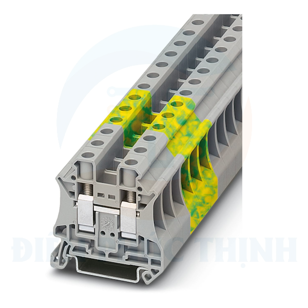 3044160 - Cầu đấu dây / Terminal Block 10 mm² UT 10 vặn vít 10mm2, dòng 57A, rộng 10.2mm, màu xám - Phoenix Contact