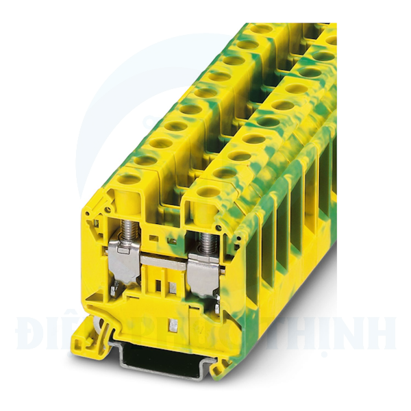 3044212 - Cầu đấu dây / Terminal Block UT 16-PE - vặn vít 16mm2, rộng 12.2mm, màu vàng-xanh lá  - Phoenix Contact